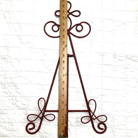 decorative plate stand iron 21" high 12" wide holds small or large handmade - Picture 2 of 7